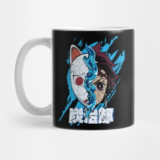 DEMON SLAYER 2: TANJIRO HALF FACE HALF MASK (GRUNGE STYLE) Mug